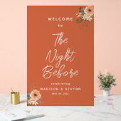 ザナイトウィザテラコッタフローラウェルカム結婚ズ アクリルサイン (ウェディング)