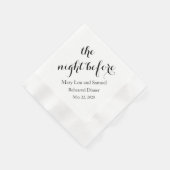 ザナイトウィザリハーサルディナーナプキンスカスタム 縁ありカクテルナプキン (角)