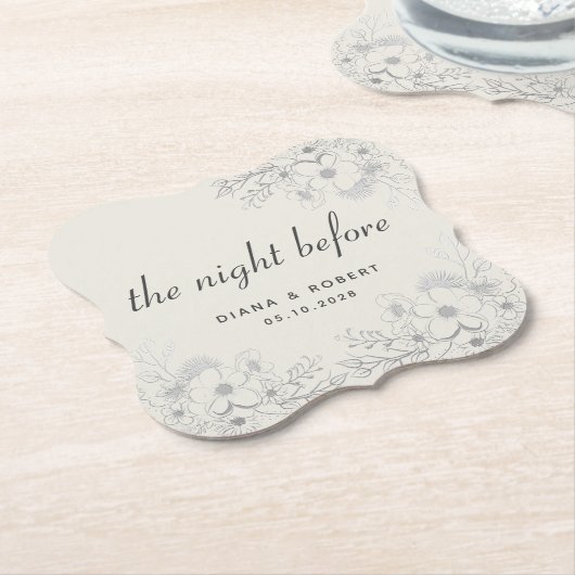 ザナイトウィザヴィンテージフローラリハーサルディナー ペーパーコースター (アングル)