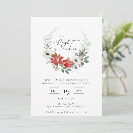 ザナイトウィーンウィンターボタニカルフローラリース 招待状 (スタンド正面)