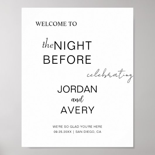 ザナイトウィーンウェルコムミニマリストリハーサルディンヌ ポスター (正面)