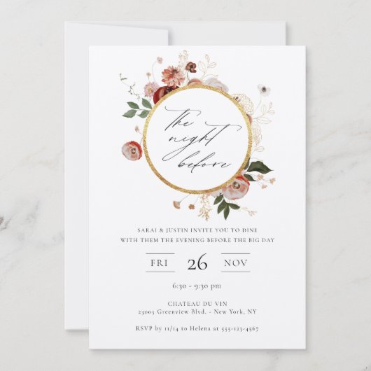 ザナイトウィーンオータムフローラ招待状 招待状 (正面)