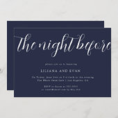 ザナイトウィーンネイビーリハーサルディナー招待状 招待状 (正面/裏面)