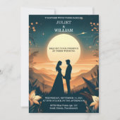 ザナイトサンセットスタームーンクラウドトワイライト結婚ズ 招待状 (正面)