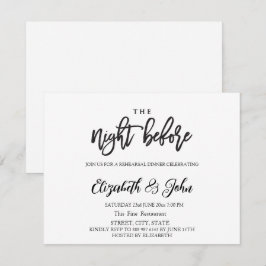 ザナイトリハーサルシンプルディナー 招待状