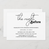 ザナイトリハーサルディナー招待状カード セーブザデート (正面/裏面)