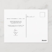 ザナイトリハーサルディナー招待状 ポストカード (裏面)