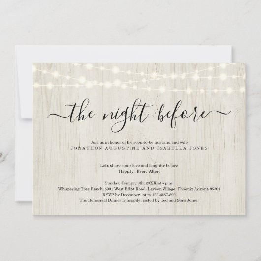 ザナイトリハーサルディナー招待状 招待状 (正面)