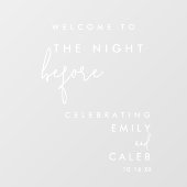 ザナイトリハーサルディナー鏡サイン ウィンドウサイン (シート)