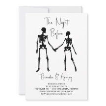 ザナイトリハーサル前ディナー招待状ホワイト