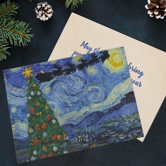 ザナイト静かフラットクリスマスホリデーカード シーズンカード