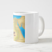 ザナイルヴィンテージスタイル旧地図ポスター ジャンボコーヒーマグカップ (正面右)