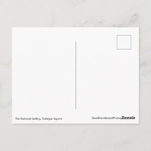 ザナショナルギャラリートラファルガースクエア ポストカード (裏面)