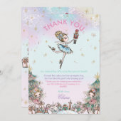 ザナットクラッカーシュガープラムフェアリー誕生日クリスマス サンキューカード (正面/裏面)