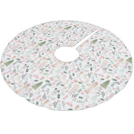 ザナツクラッカーウォーターカラーホリデーブラッシュポリエステル ブラッシュドポリエステルツリースカート