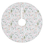 ザナツクラッカーウォーターカラーホリデーブラッシュポリエステル ブラッシュドポリエステルツリースカート (正面)