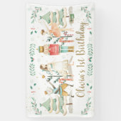 ザナツクラッカークリスマス誕生日バックドロップウェルカム 横断幕 (縦)