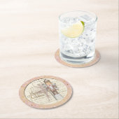 ザナツクラッカースイート – ピンクシークンズ紙コースター ラウンドペーパーコースター (インサイチュ)