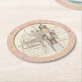 ザナツクラッカースイート – ピンクシークンズ紙コースター ラウンドペーパーコースター (アングル)