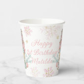 ザナツクラッカーバレエパステル赤面ピンククリスマス 紙コップ (左)