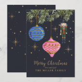 ザナツクラッカーフラットネイビーホリデーカード シーズンカード (正面/裏面)