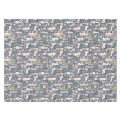 ザナツクラッカーホリデーウォーターカラーブルー テーブルクロス (正面(横))