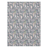 ザナツクラッカーホリデーウォーターカラーブルー テーブルクロス (正面)