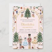 ザナツクラッカーヴィンテージクリスマス誕生日 招待状 (正面)