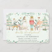 ザナトクラッカーウィンター・ワンダーランド第1誕生日インボ 招待状 (正面)