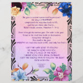 ザナローロード著作パーソナライズされた紙 (裏面)