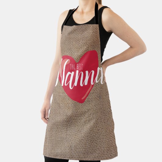 ザナ最高のナフェイクバラップ赤いハートカスタム文字 エプロン (インサイチュ)