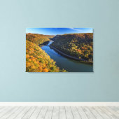 ザニューリバーゴージアットホークスネスト州パーク キャンバスプリント (インサイチュ (ウッドフロア))