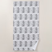 ザニュー素晴らしヨークシティ(タイポグラフィ) ビーチタオル (正面)