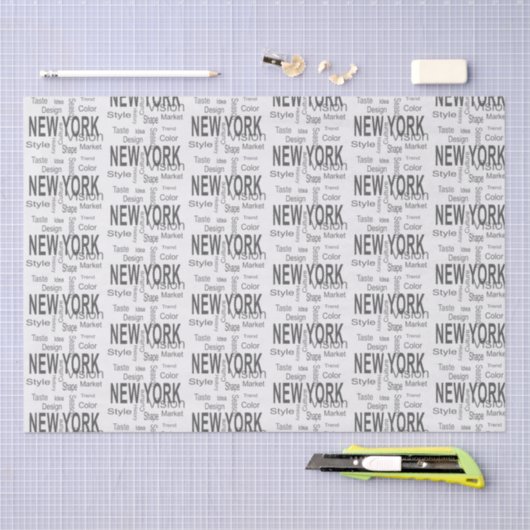 ザニュー素晴らしヨークシティ(タイポグラフィ) 薄葉紙 (クラフト)