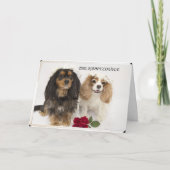 ザニュー結婚カバリエーキングチャールズスパニエル犬 カード (正面)