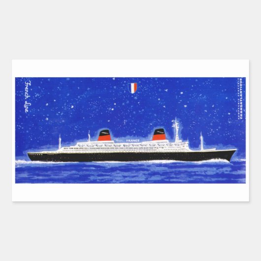 ザニューssフランス 長方形シール (正面)