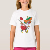 ザニーな女性が走るクラウン Tシャツ (正面)