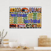 ザネイバーズ抽象芸術ジャズフェスティバル ポスター (キッチン)