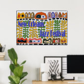ザネイバーズ抽象芸術ジャズフェスティバル ポスター (ホームオフィス)