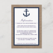 ザネイビーいかりオンバーラップビーチ結婚式コレクション エンクロージャーカード (正面)