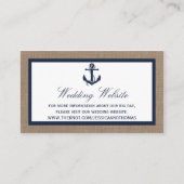 ザネイビーいかりオンバーラップビーチ結婚式コレクション エンクロージャーカード (正面)