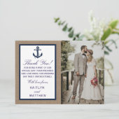 ザネイビーいかりオンバーラップビーチ結婚式コレクション サンキューカード (スタンド正面)