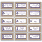 ザネイビーいかりオンバーラップビーチ結婚式コレクション シール (正面)