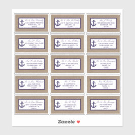 ザネイビーいかりオンバーラップビーチ結婚式コレクション シール