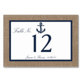 ザネイビーいかりオンバーラップビーチ結婚式コレクション テーブルナンバー (裏面)