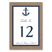 ザネイビーいかりオンバーラップビーチ結婚式コレクション テーブルナンバー (裏面)