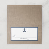 ザネイビーいかりオンバーラップビーチ結婚式コレクション プレイスカード (外部開封)