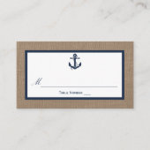 ザネイビーいかりオンバーラップビーチ結婚式コレクション プレイスカード (正面)