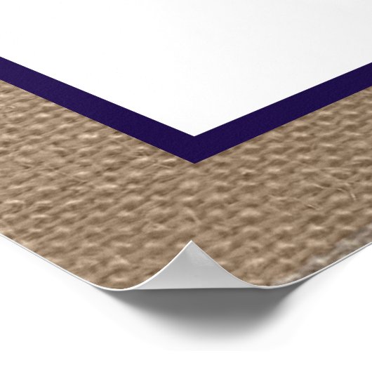 ザネイビーいかりオンバーラップビーチ結婚式コレクション ポスター (角)