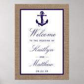 ザネイビーいかりオンバーラップビーチ結婚式コレクション ポスター (正面)